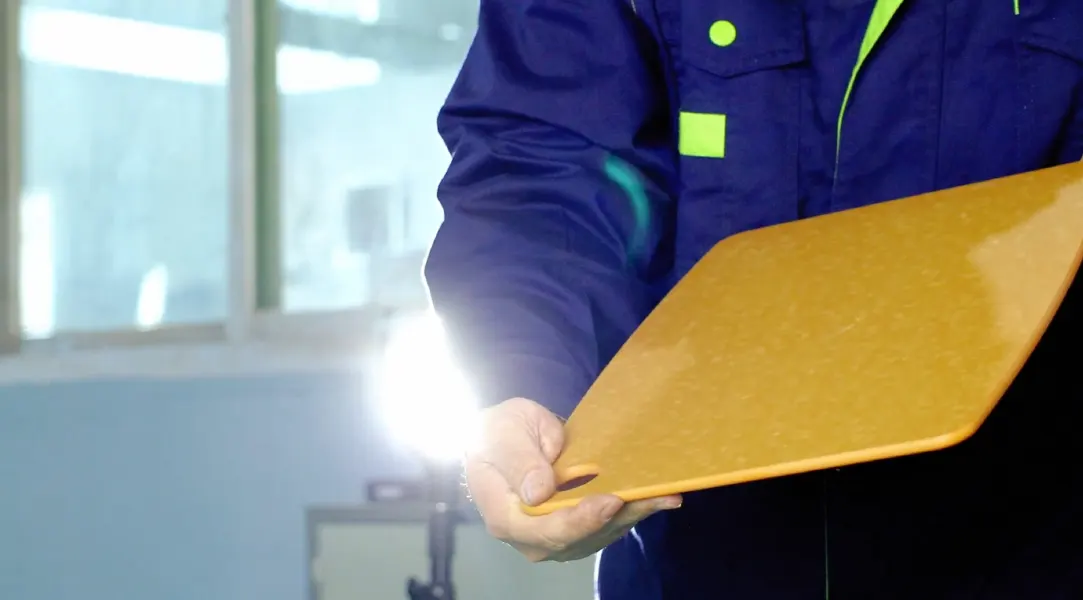 Inspecting the cutting boards