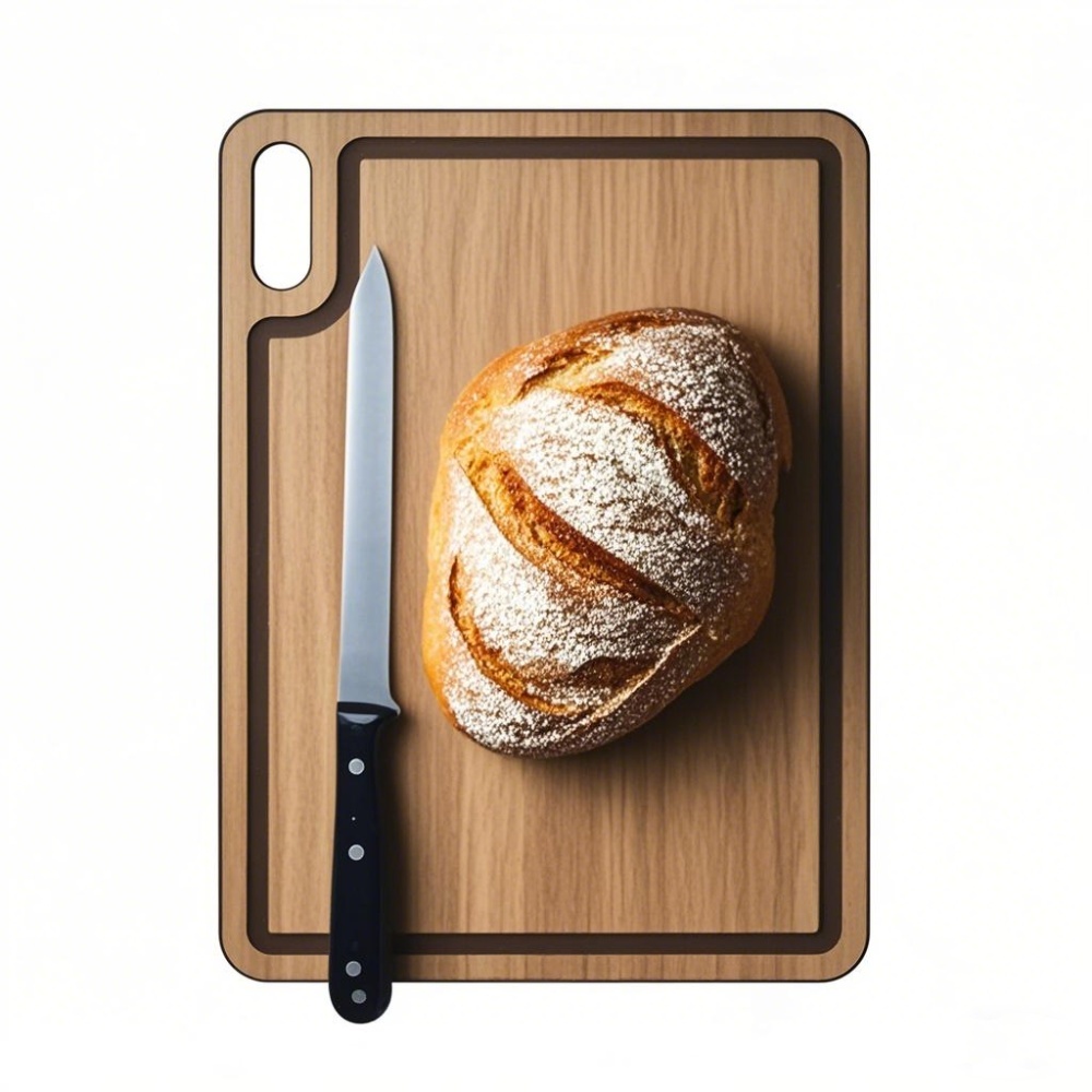 Wood Grain Cutting Board Scenario Display