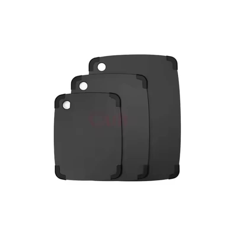 Black Composite Wood Cutting Board w/Anti - slip Feet (OEM/Wholesale)