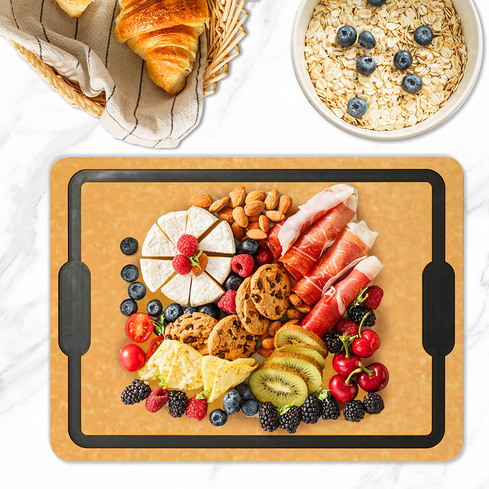 Wood Fiber Charcuterie Board Scene Display