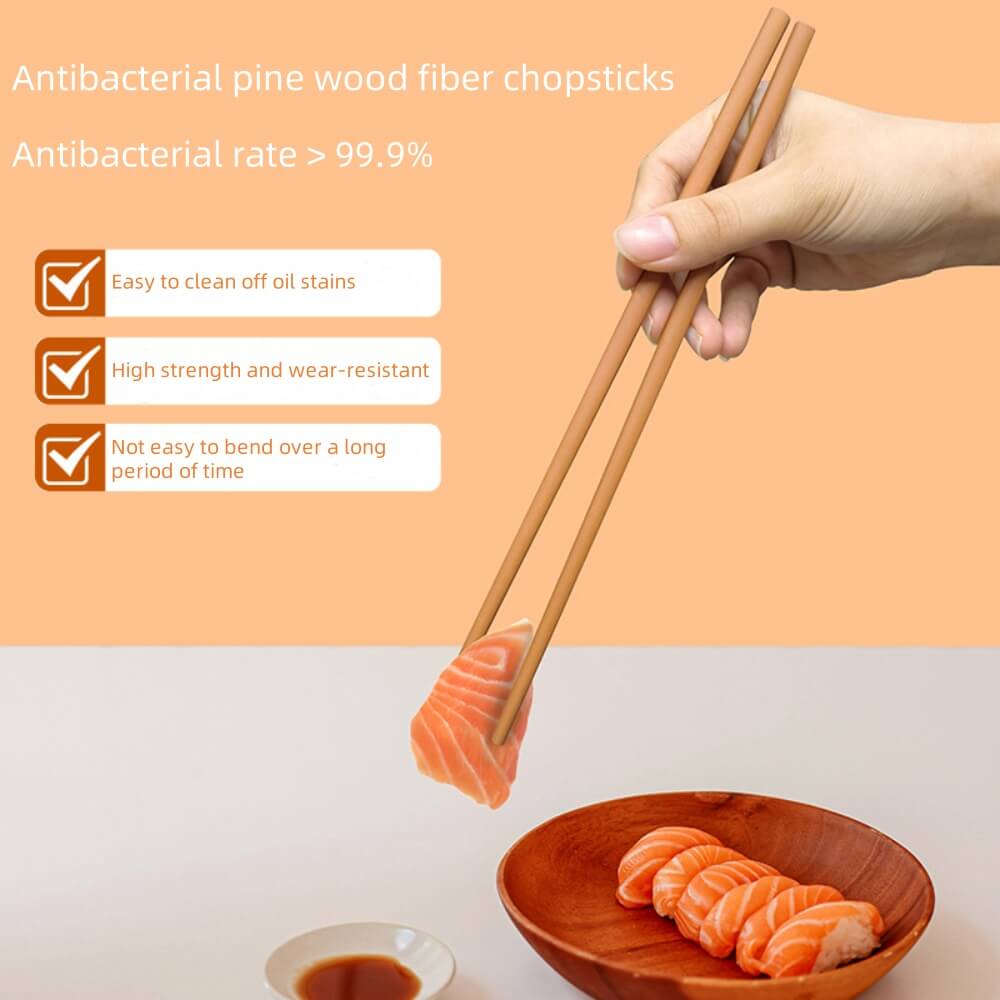 Custom Wood Fiber Chopsticks - Bulk, Dishwasher Safe