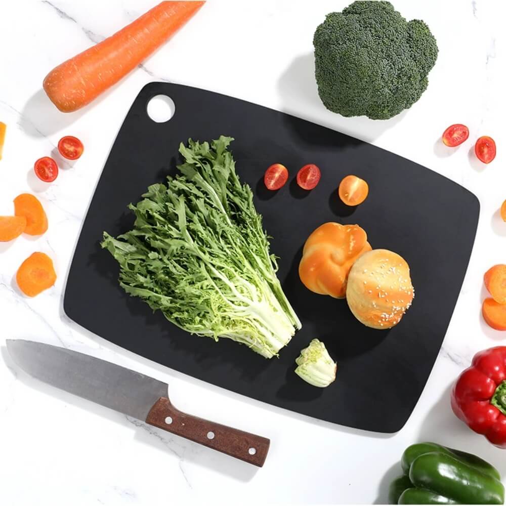 Black Wood Fiber Butcher Block Scene Display